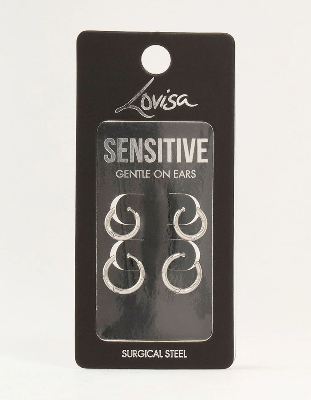 Surgical Steel Classic Hoop Earrings 2-Pack - Image 3