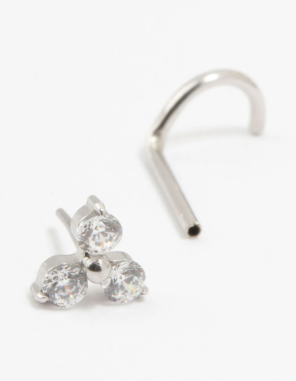 Surgical Steel Flower Threadless Nose Stud - Image 2