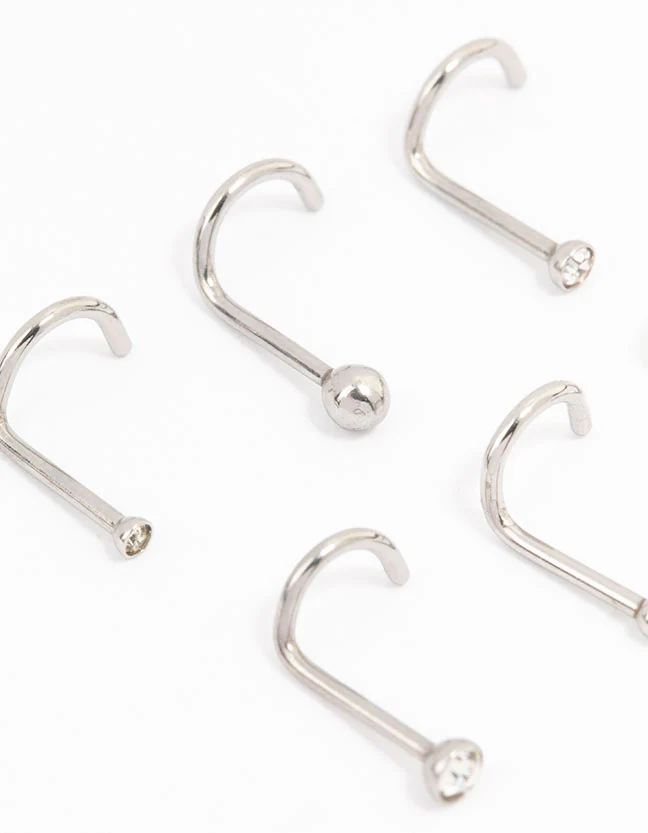 Surgical Steel Corkscrew And Ball Nose 6-Pack - Image 2