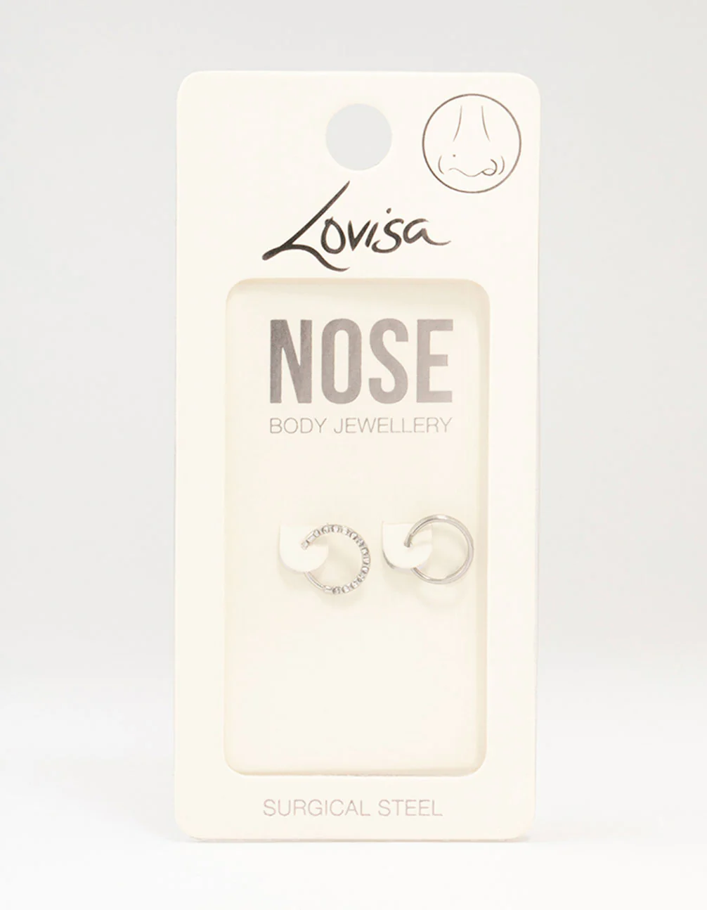 Surgical Steel Cubic Zirconia And Spiral Nose Ring 2-Pack - Image 3