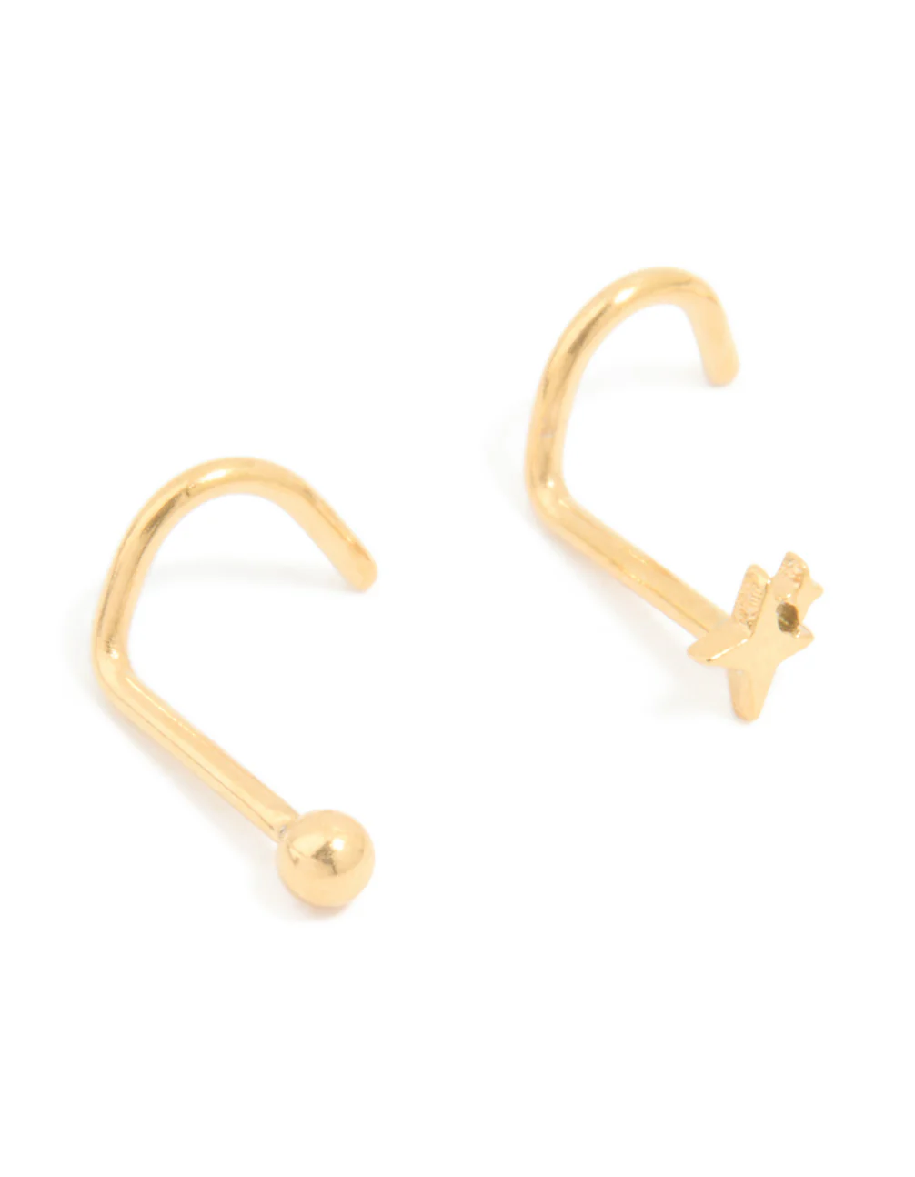 Surgical Steel Cubic Zirconia & Ball Front Nose Studs 3-Pack - Image 2