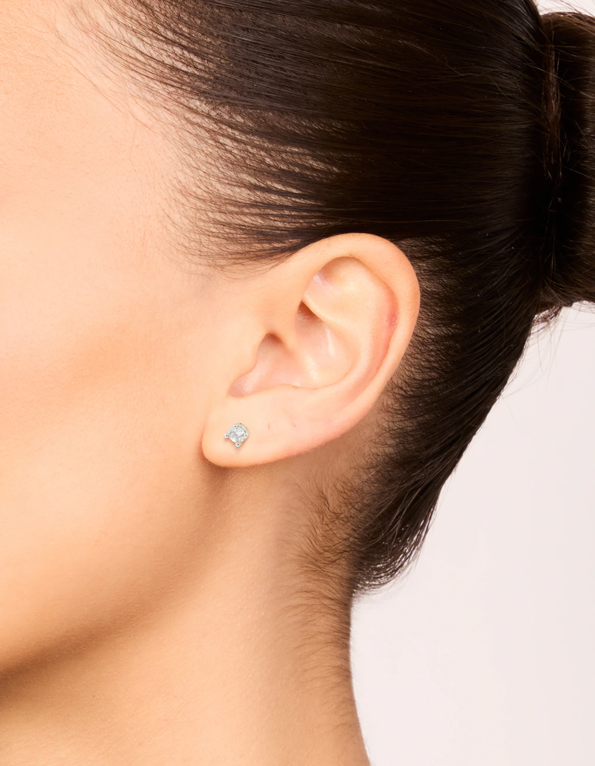 Surgical Steel Cubic Zirconia Flat Back Studs - Image 2