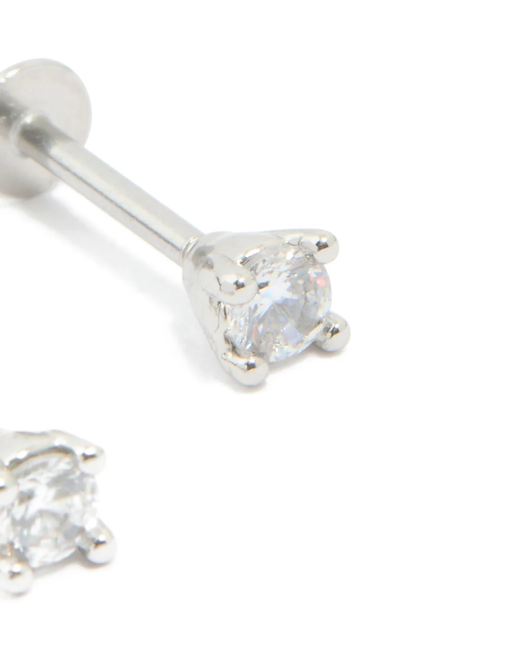 Surgical Steel Cubic Zirconia Flat Back Studs - Image 5