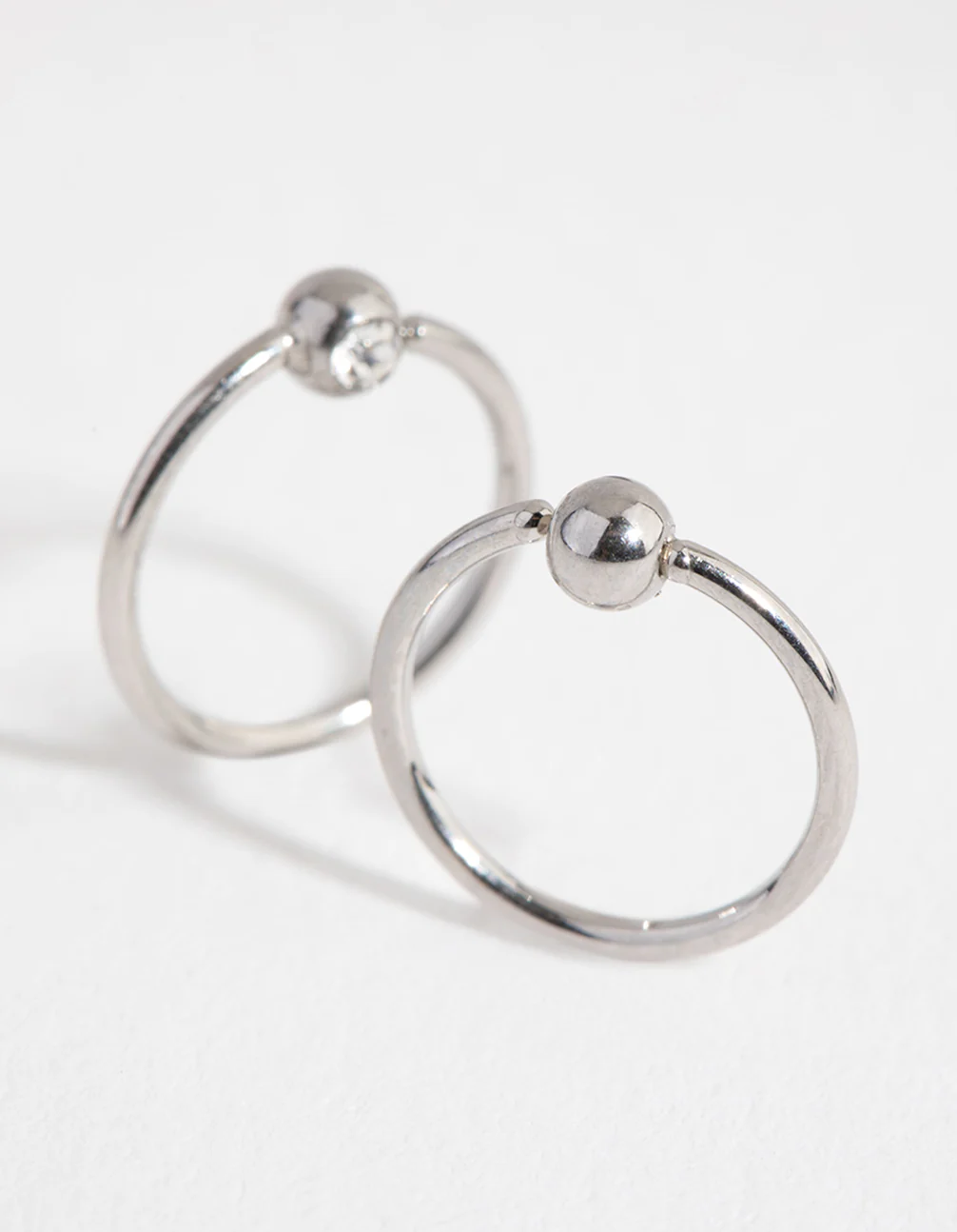 Surgical Steel Diamante Hoop Earring - Image 3