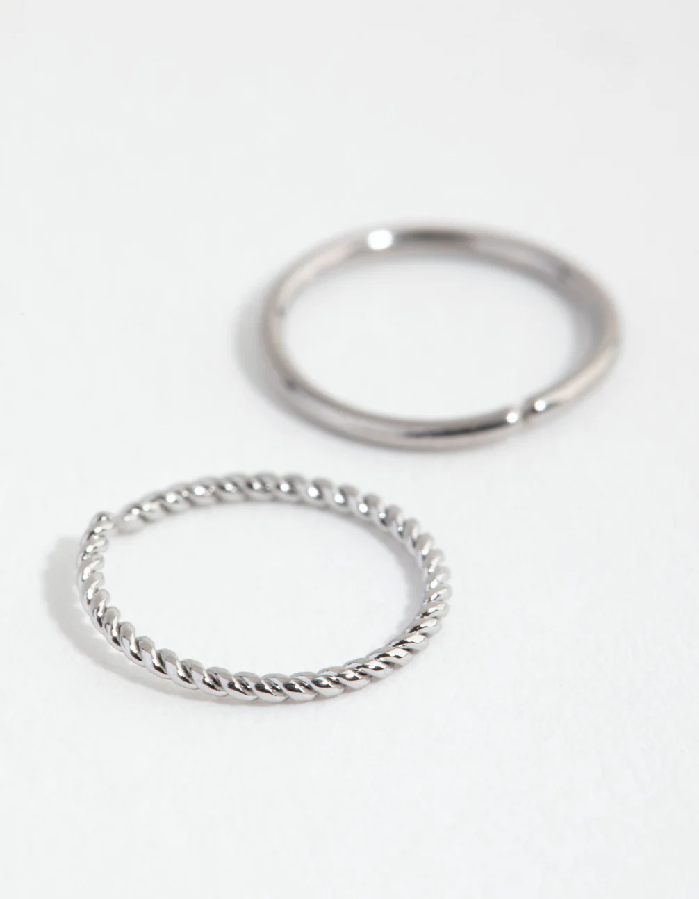 Surgical Steel Diamante Twist Nose Ring 4-Pack - Image 3