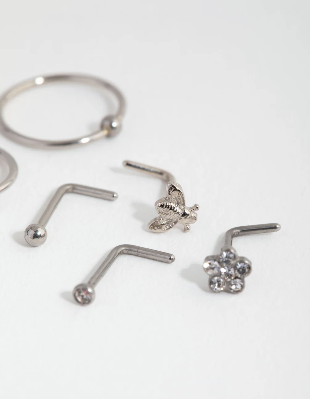 Surgical Steel Flower & Bee Nose 6-Pack - Image 2