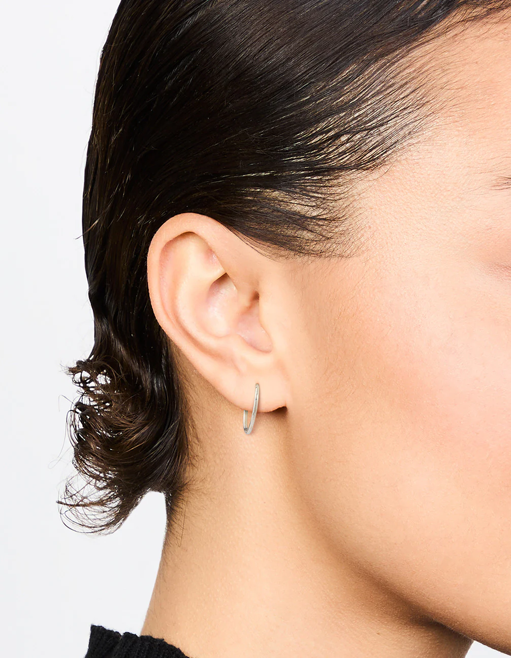 Surgical Steel Medium Sleeper Earrings 12 mm - Image 2