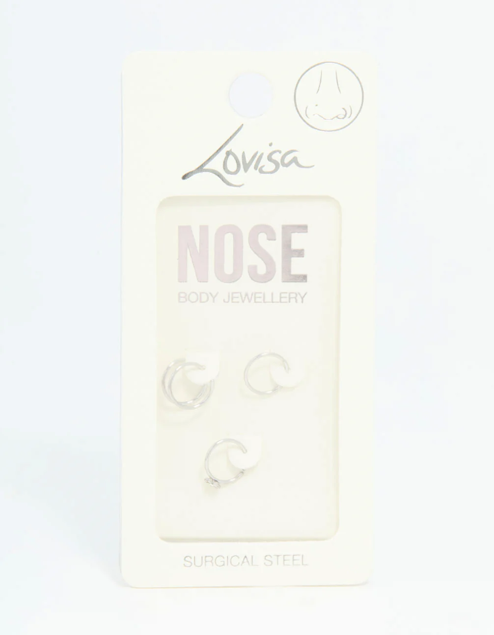 Surgical Steel Mixed Flower Hoop Nose Ring 3-Pack - Image 3