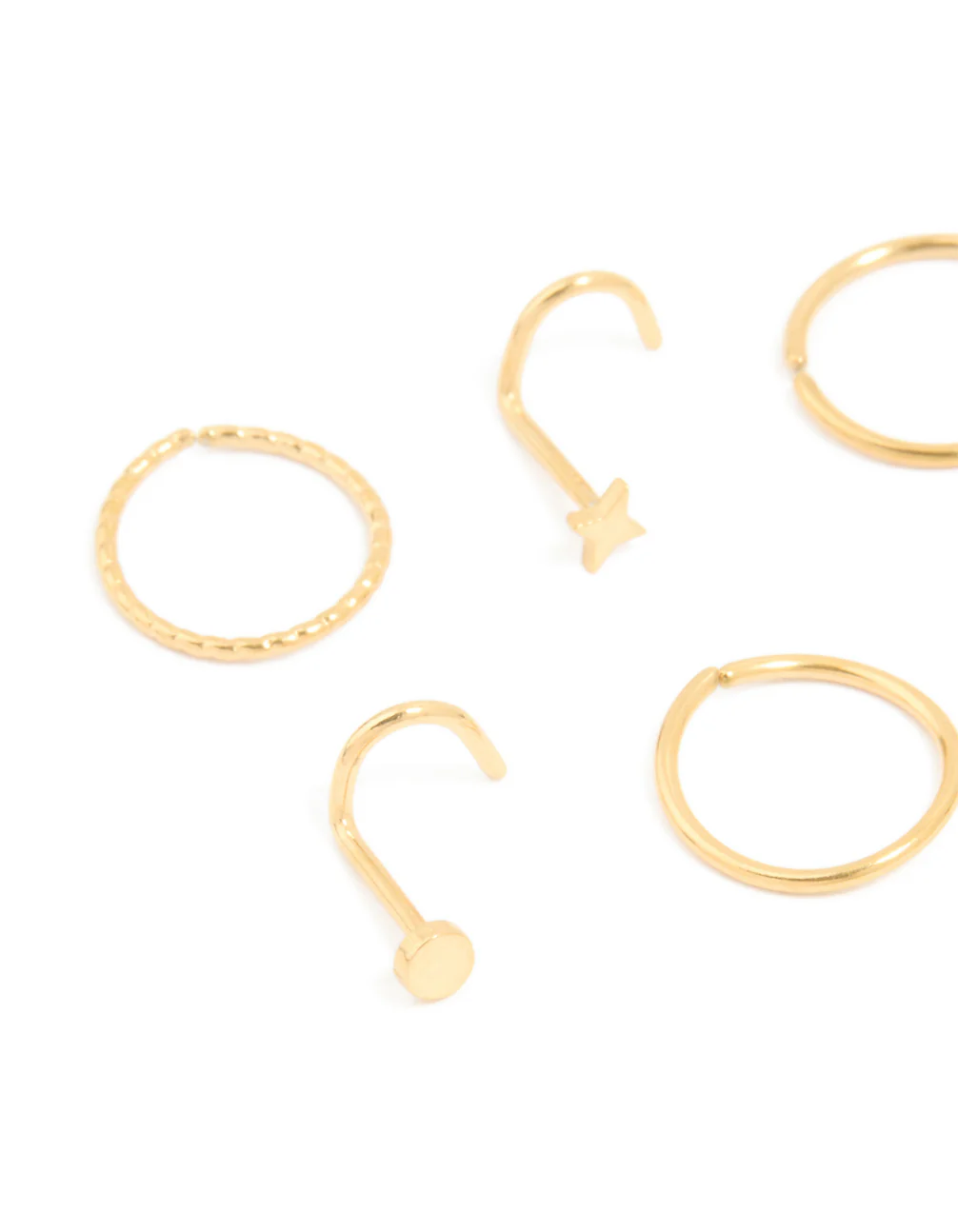Surgical Steel Nose Stud & Ring 6-Pack - Image 2