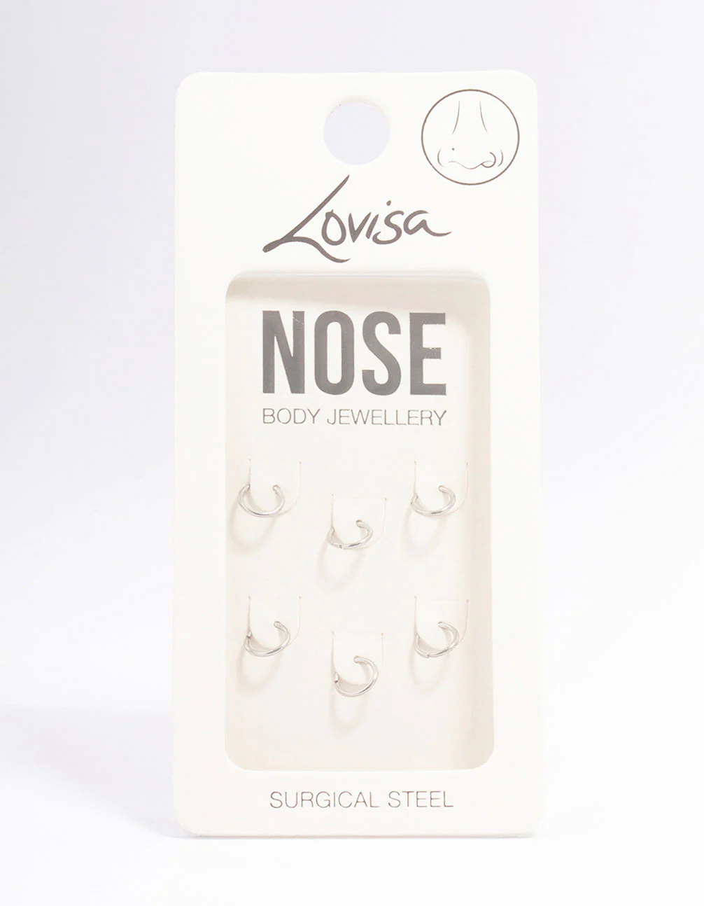 Surgical Steel Ring Nose 6-Pack - Image 3