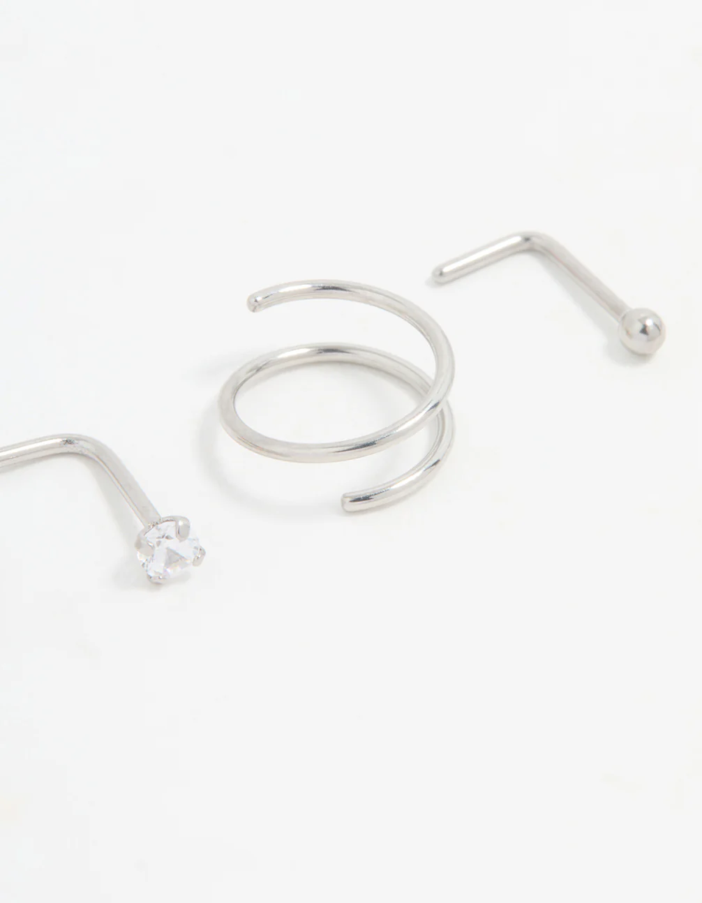Surgical Steel Simple Mixed Nose Piercings 4-Pack - Image 2