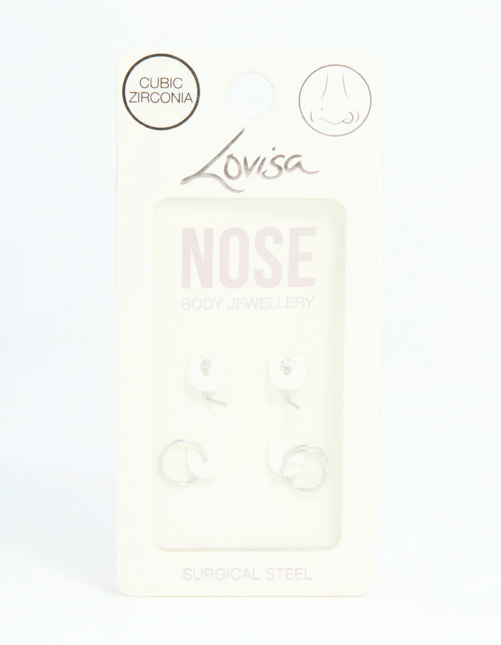 Surgical Steel Simple Mixed Nose Piercings 4-Pack - Image 3