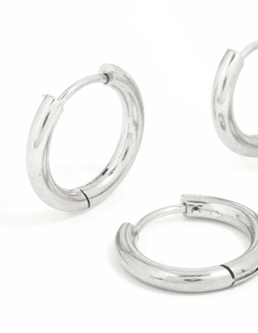 Surgical Steel Thick Hoop Earrings 2-Pack - Image 2