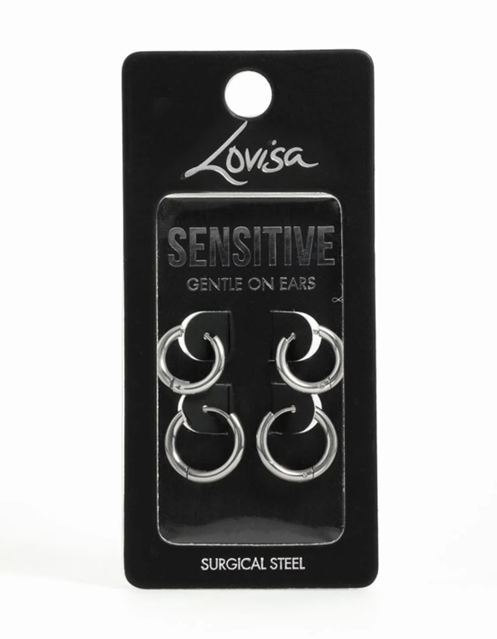 Surgical Steel Thick Hoop Earrings 2-Pack - Image 3