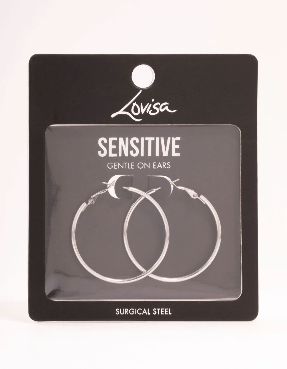 Surgical Steel Thin Hoop Earrings - Image 3