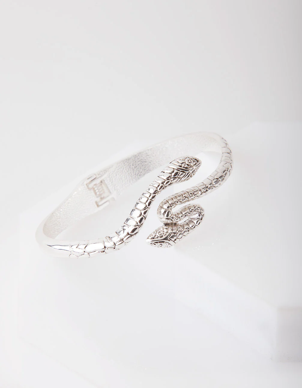 Antique Silver Snake Bangle - Image 4