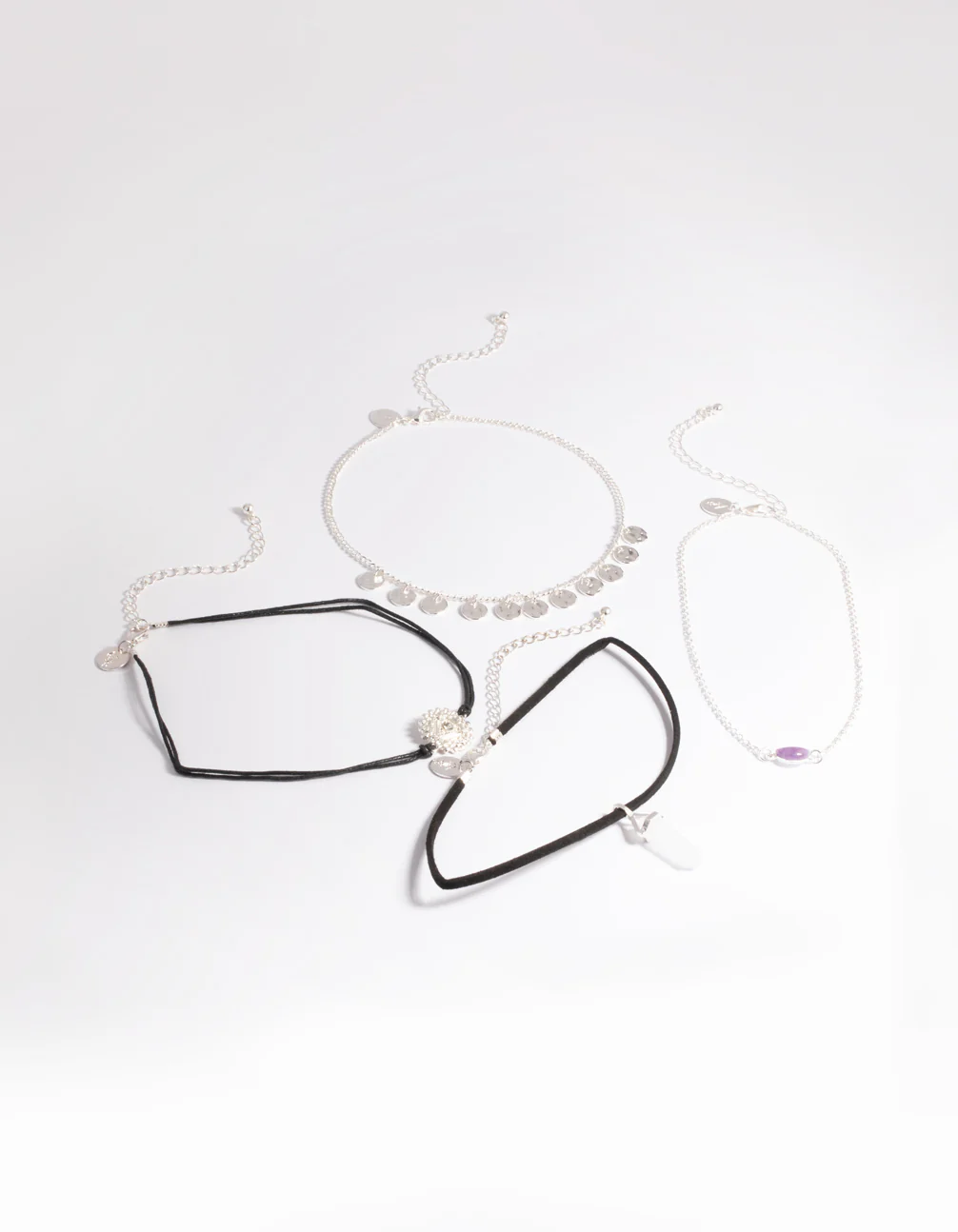 Mixed Metal Semi-Precious Stone Jingle Choker - Image 3