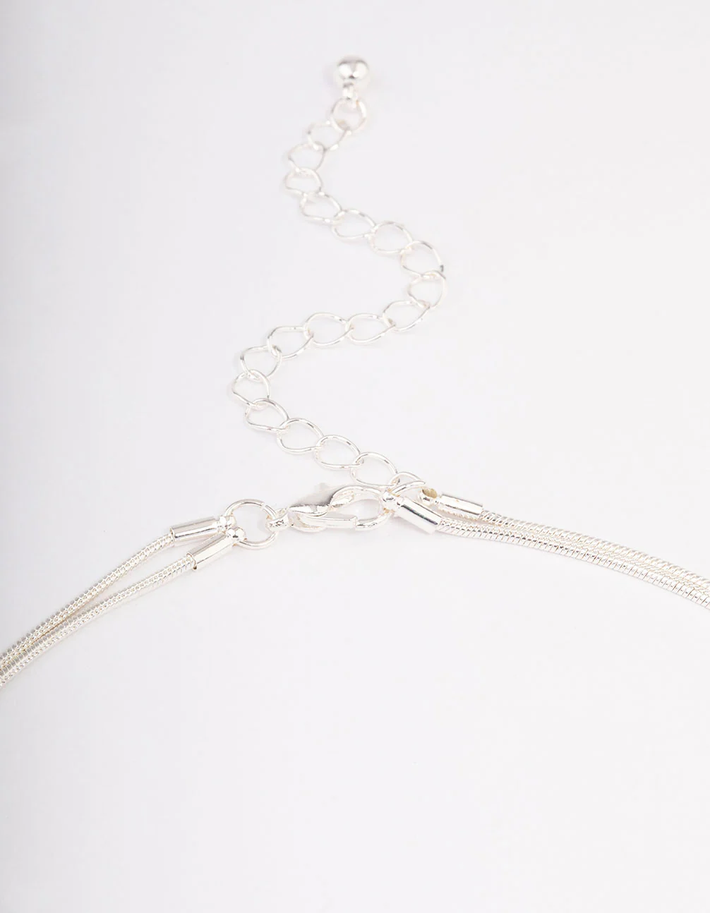 Silver Double Layered Necklace - Image 3