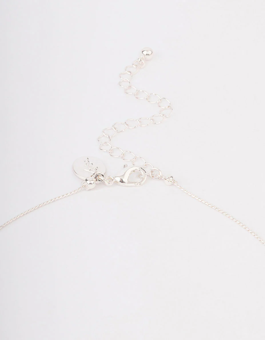 Silver Molten Ball Long Necklace - Image 3