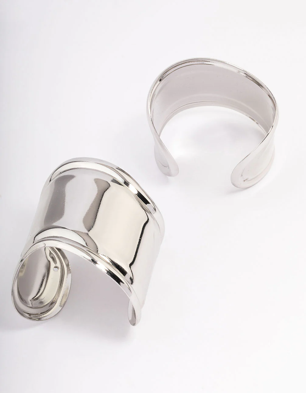 Silver Statement Large Wrist Cuffs - Image 5