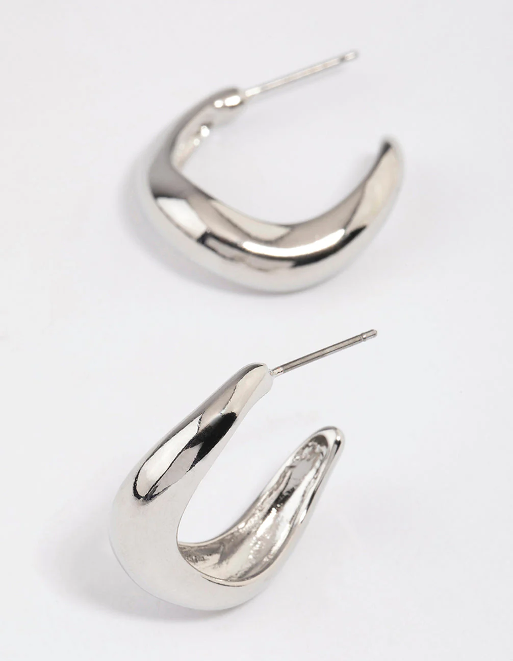 Silver Wave Match Hoop Earrings Pack - Image 3