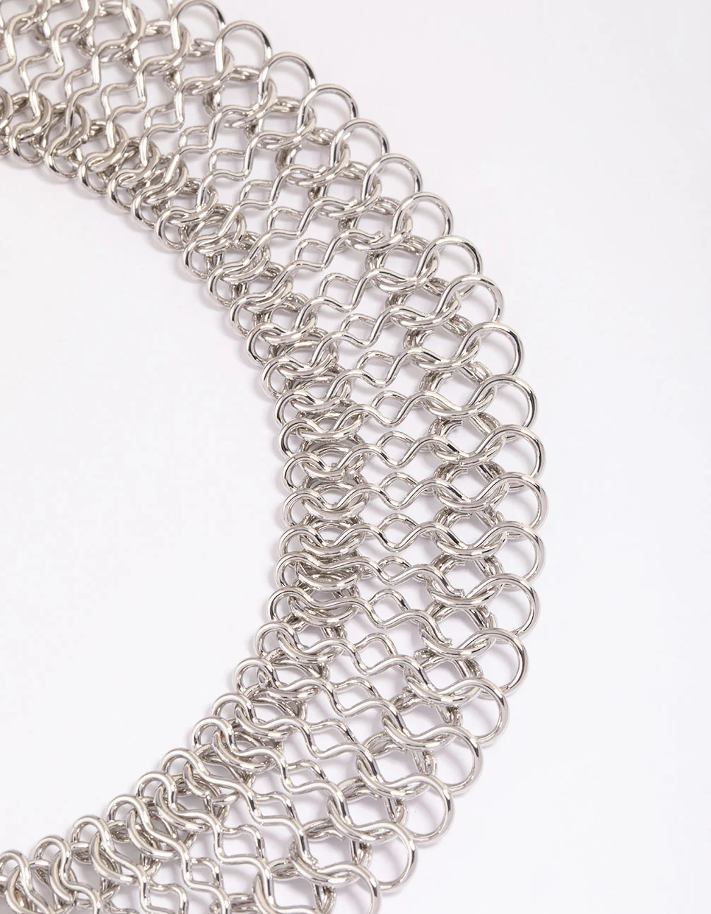 Silver Wide Link Chain Necklace - Image 2