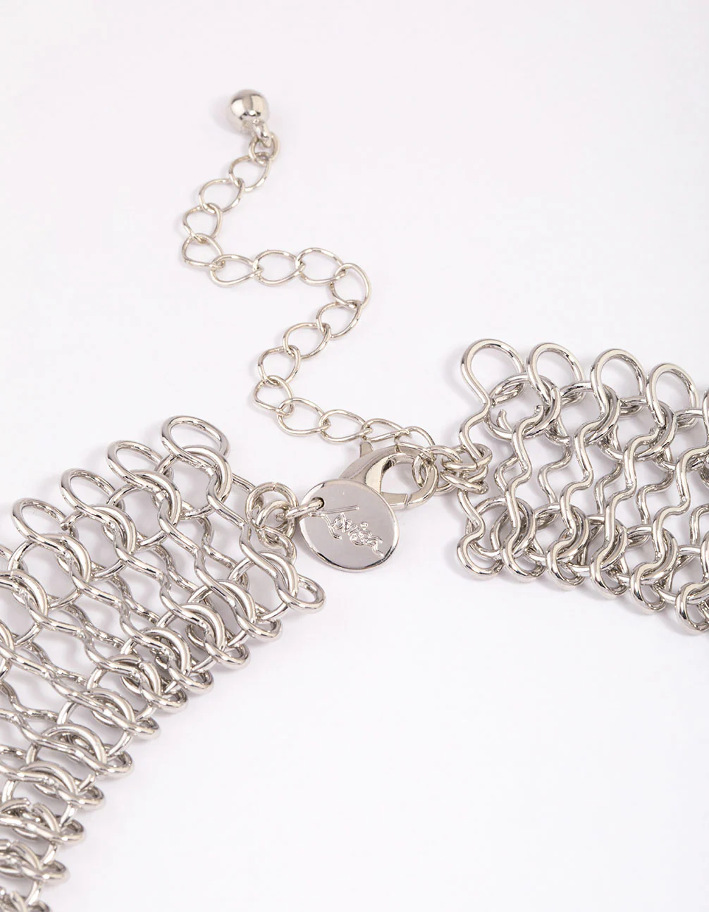 Silver Wide Link Chain Necklace - Image 3
