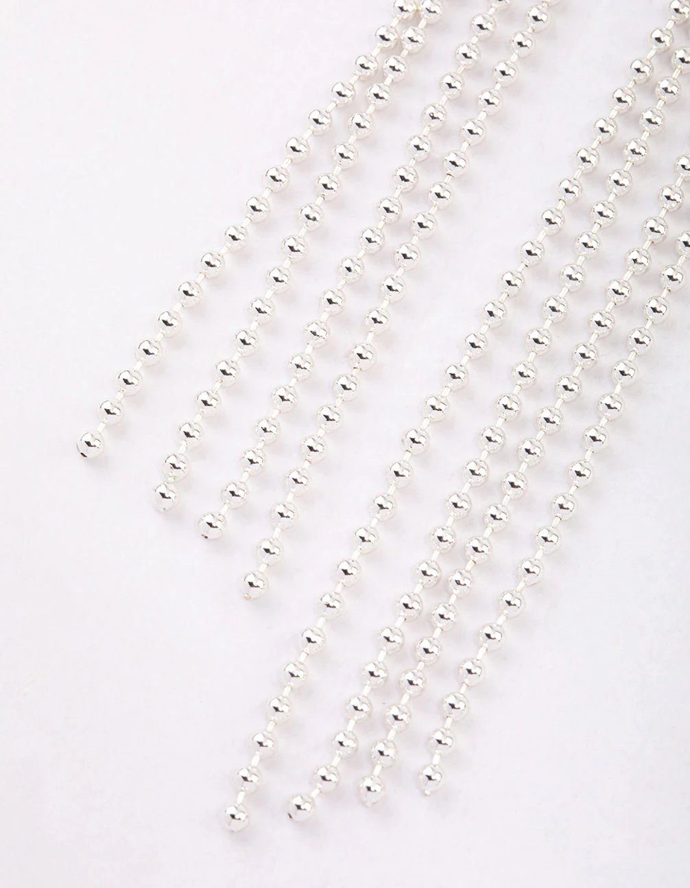 Silver Triple Row Twisted Drop Earrings - Image 2