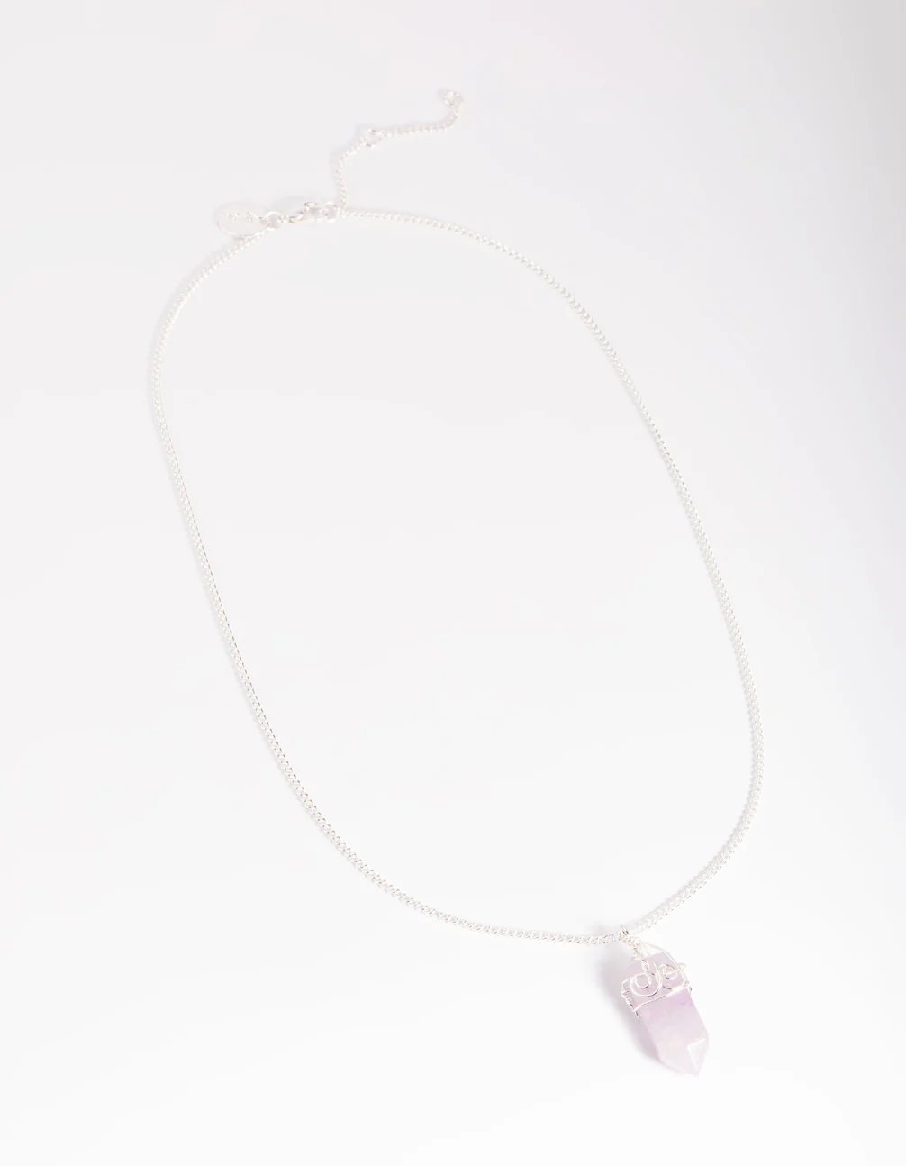 Silver Amethyst Shard Necklace - Image 3