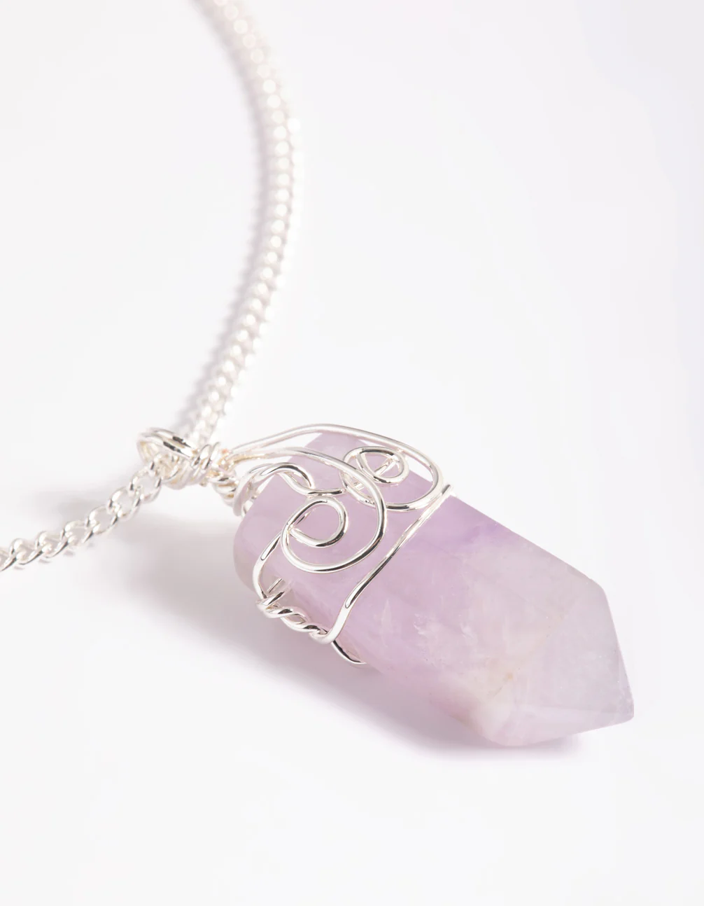 Silver Amethyst Shard Necklace - Image 4