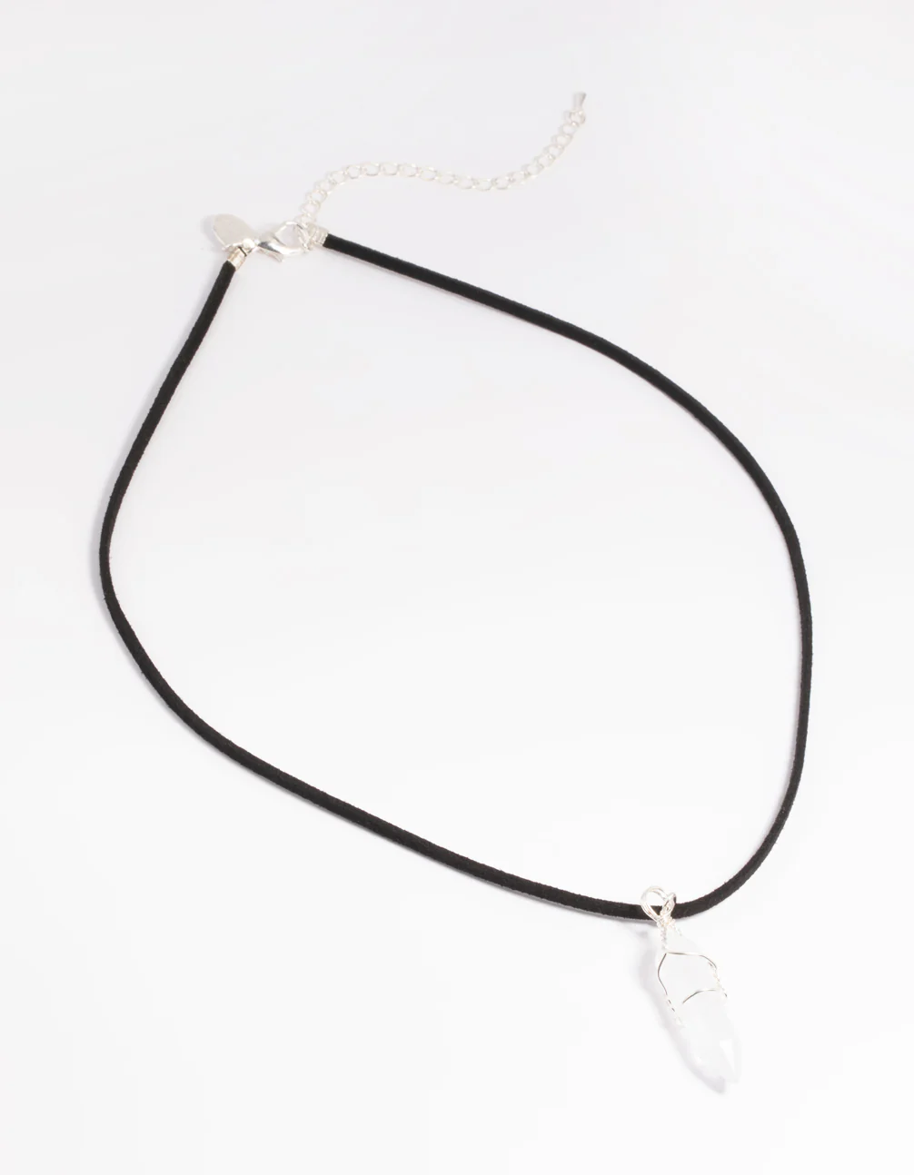 Clear Quartz Shard Cord Necklace - Image 3