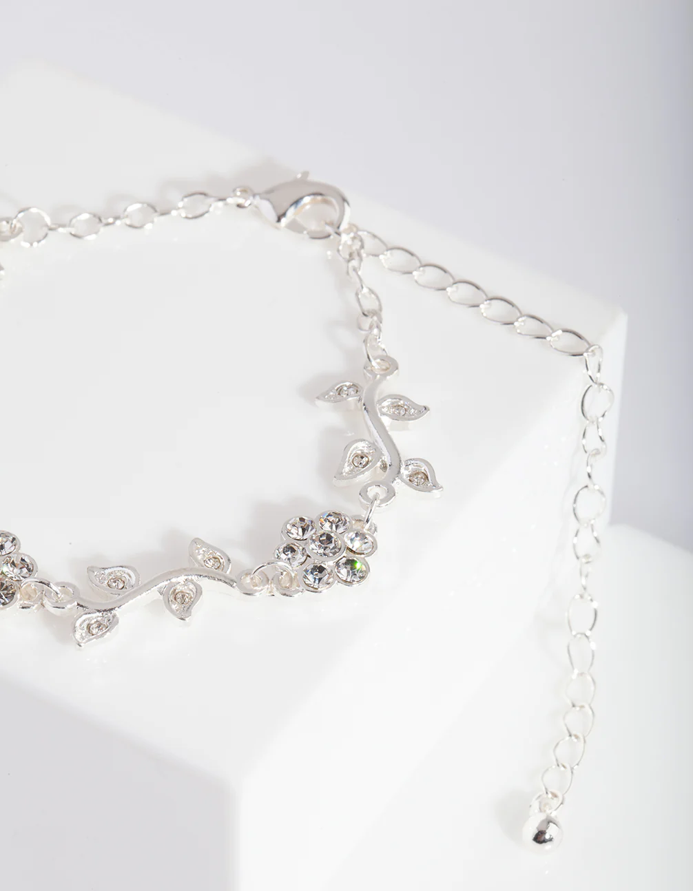 Silver Diamante Flower Bracelet - Image 4