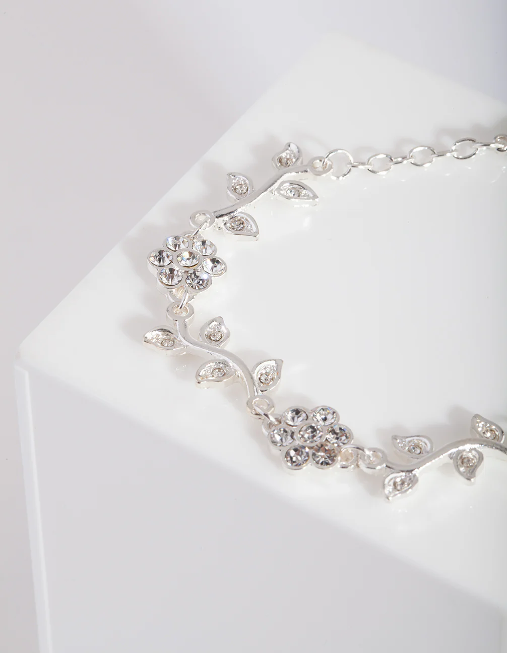 Silver Diamante Flower Bracelet - Image 5