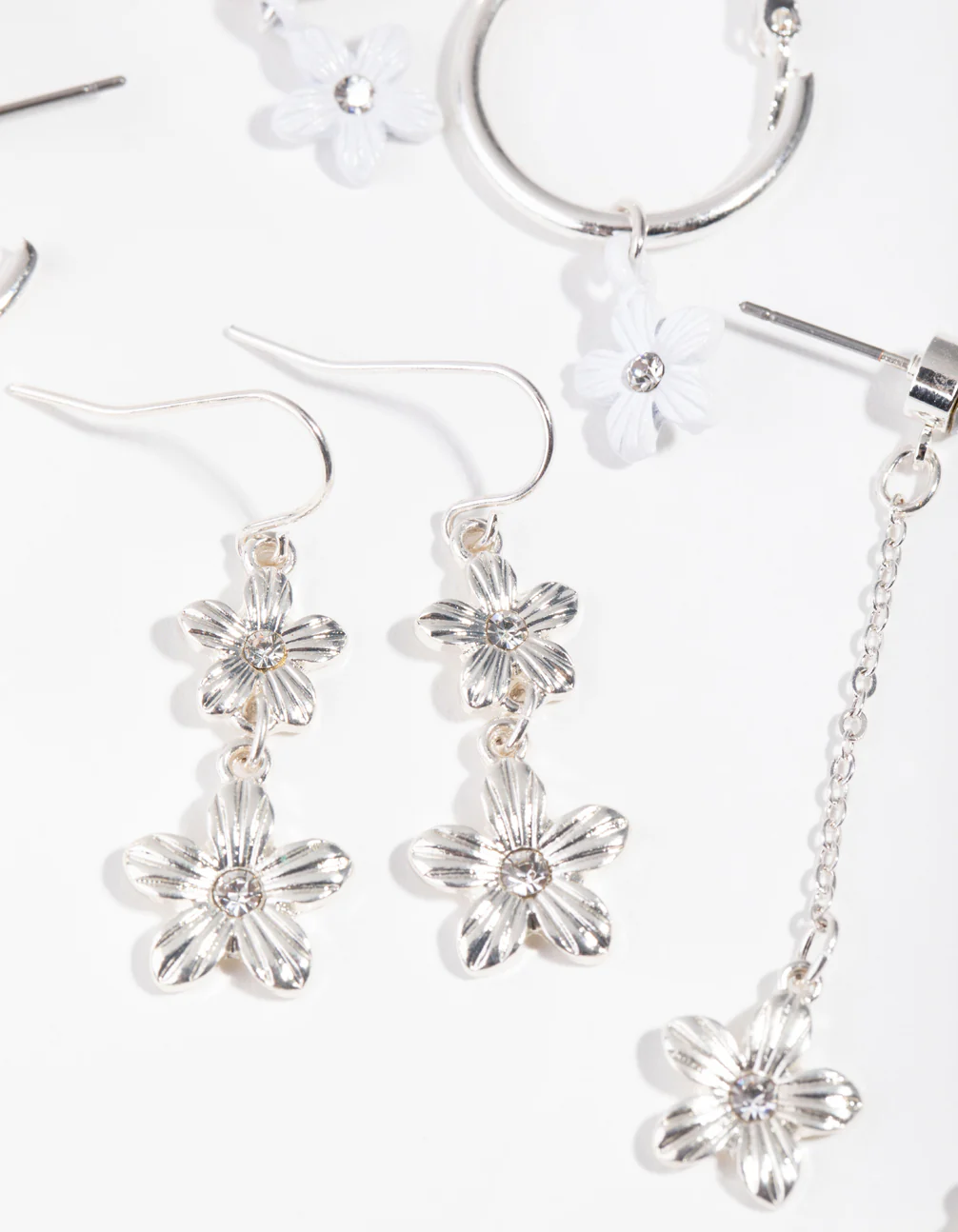 Silver Ditsy Daisy 6-Pack Earring - Image 2