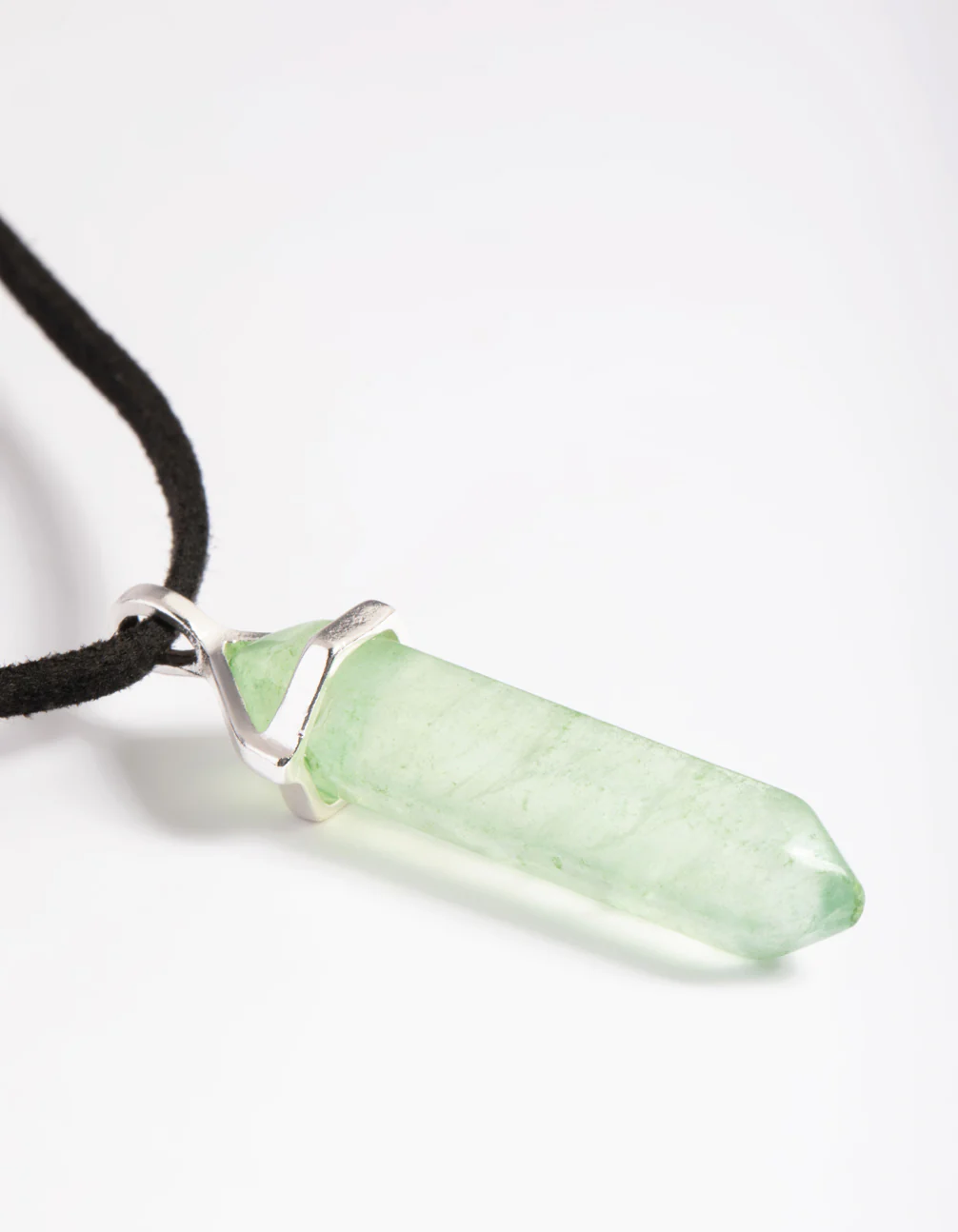 Green Fluorite Shard Cord Necklace - Image 4