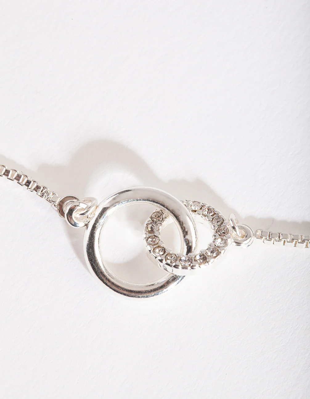 Silver Diamante Linked Bracelet - Image 4