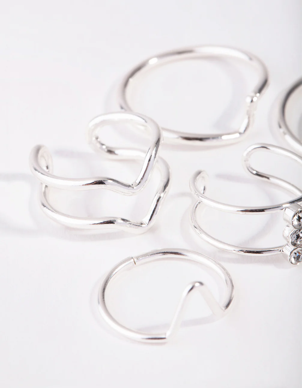Silver Multi Band 8-Pack Rings - Image 3