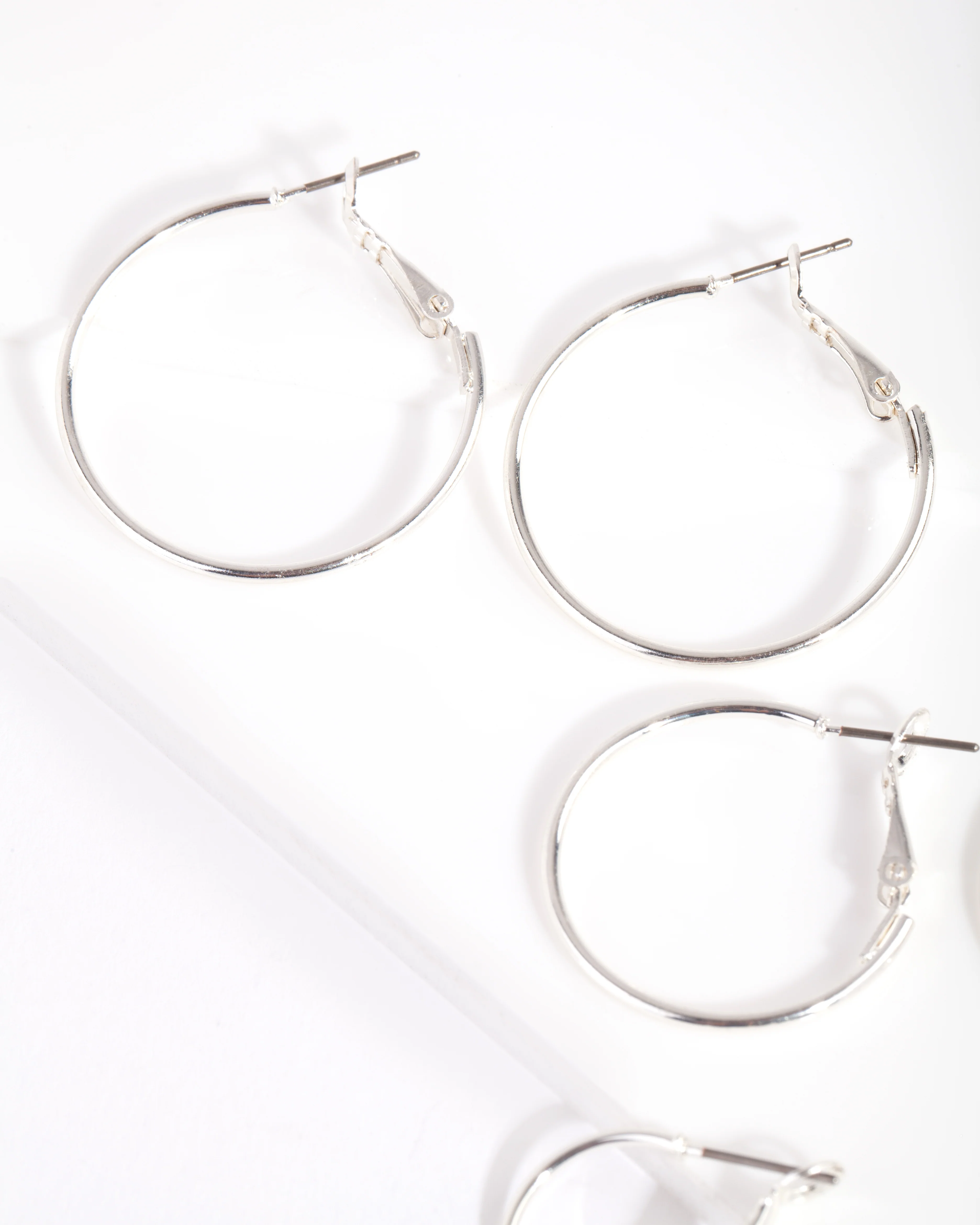 Silver Multi Size Hoop Earring Pack - Image 2