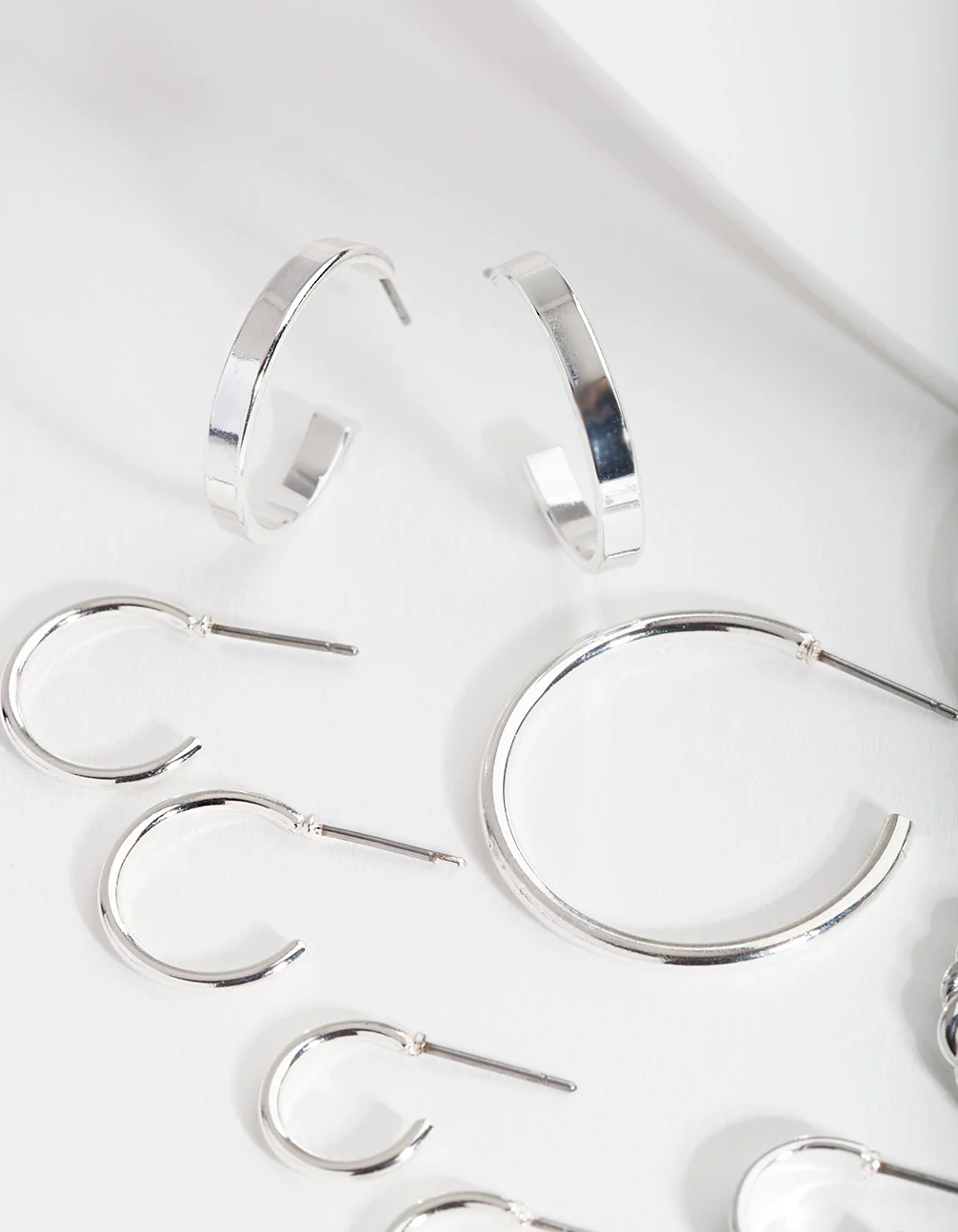 Silver Sleeper Hoop Earring 6-Pack - Image 4