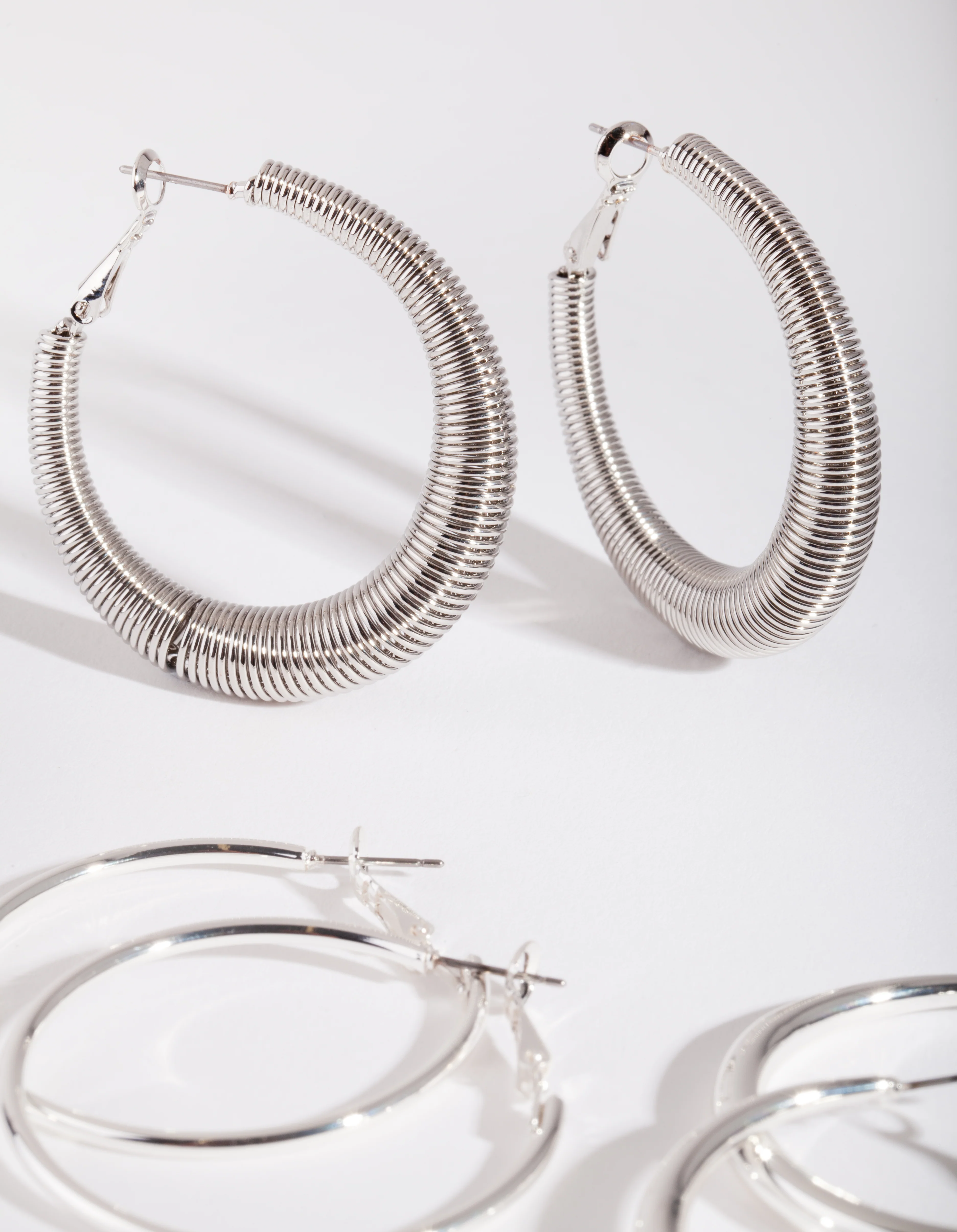 Silver Thick Hoop Pack - Image 2