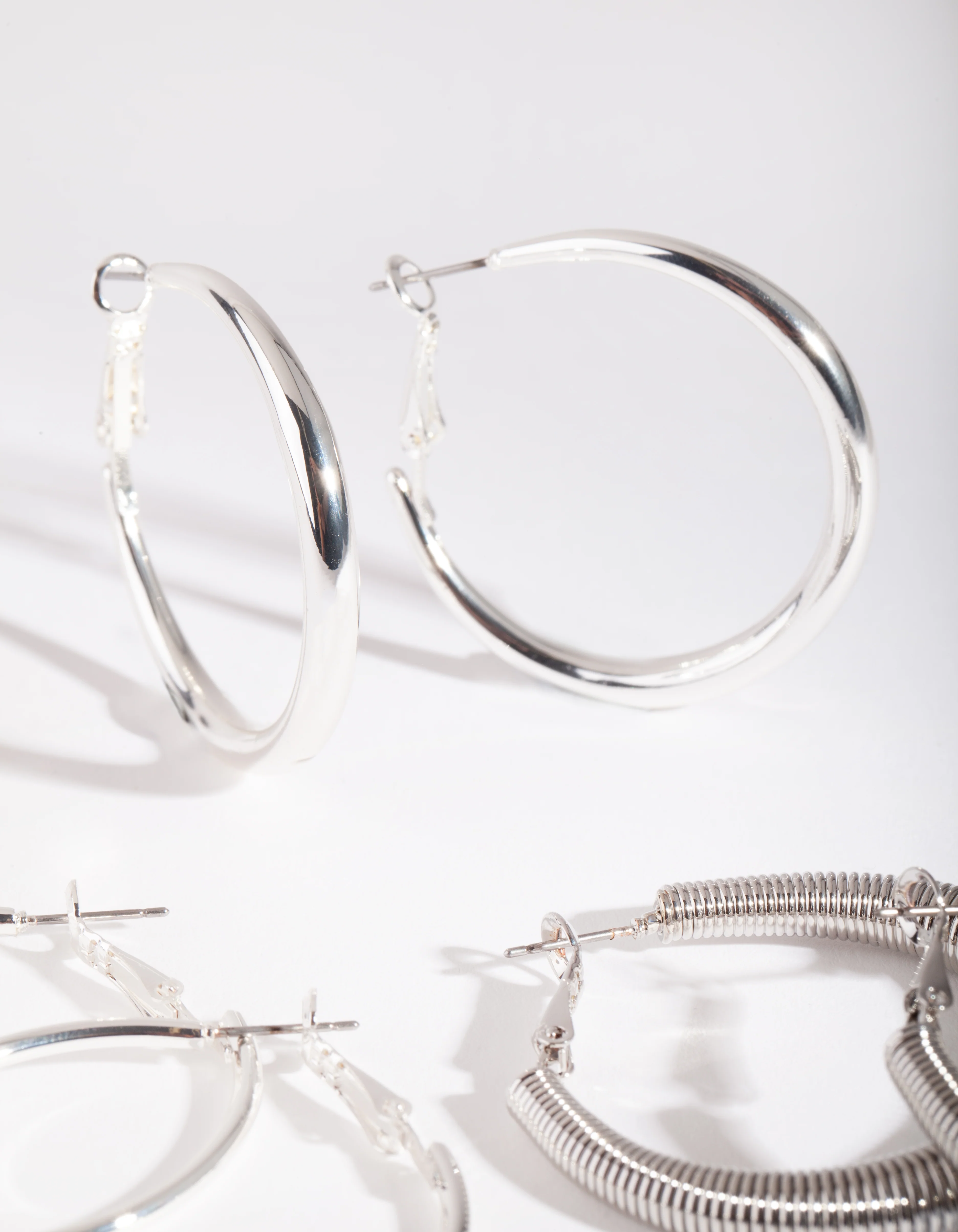 Silver Thick Hoop Pack - Image 3