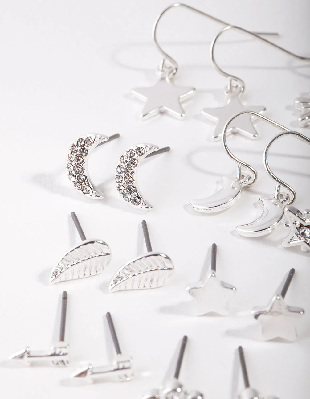 Silver Star & Moon Mix 9-Pack Earring - Image 3