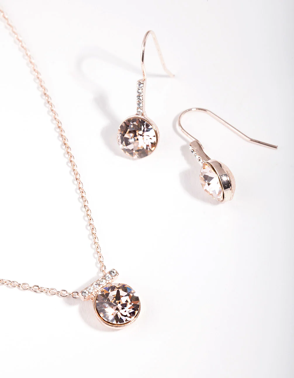 Rose Gold Diamond Simulant  Jewellery Set - Image 2