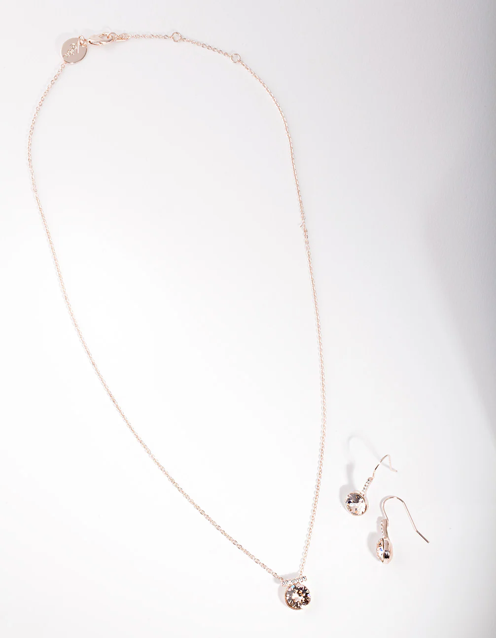 Rose Gold Diamond Simulant  Jewellery Set - Image 3