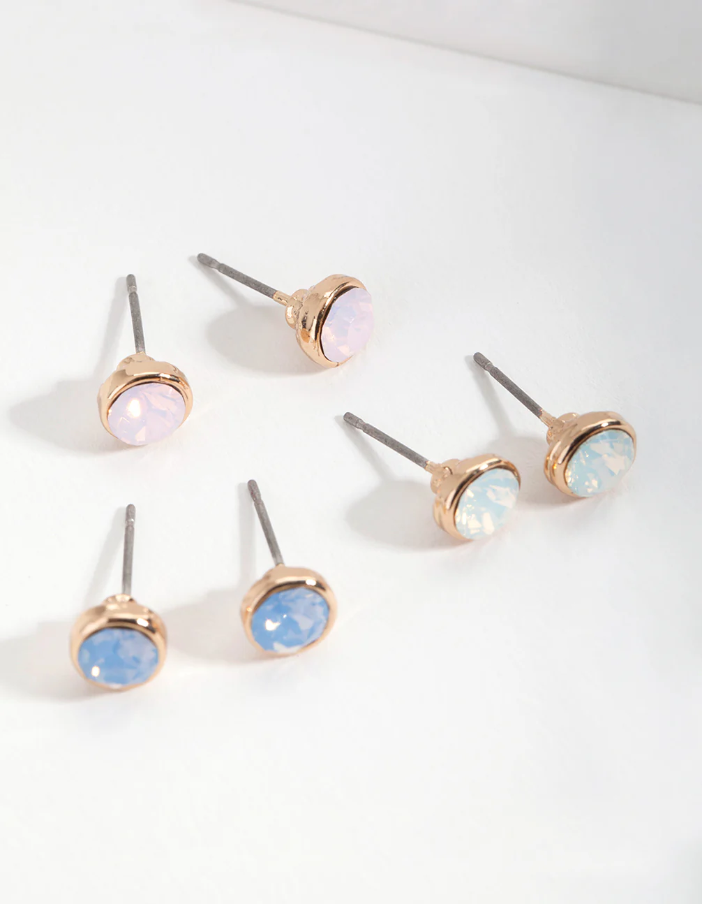 Diamond Simulant Multi Stud Earrings Set - Image 3