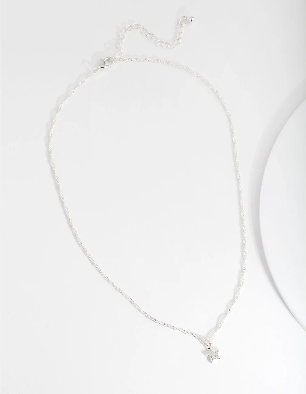 Silver Diamond Simulant Star Choker - Image 2