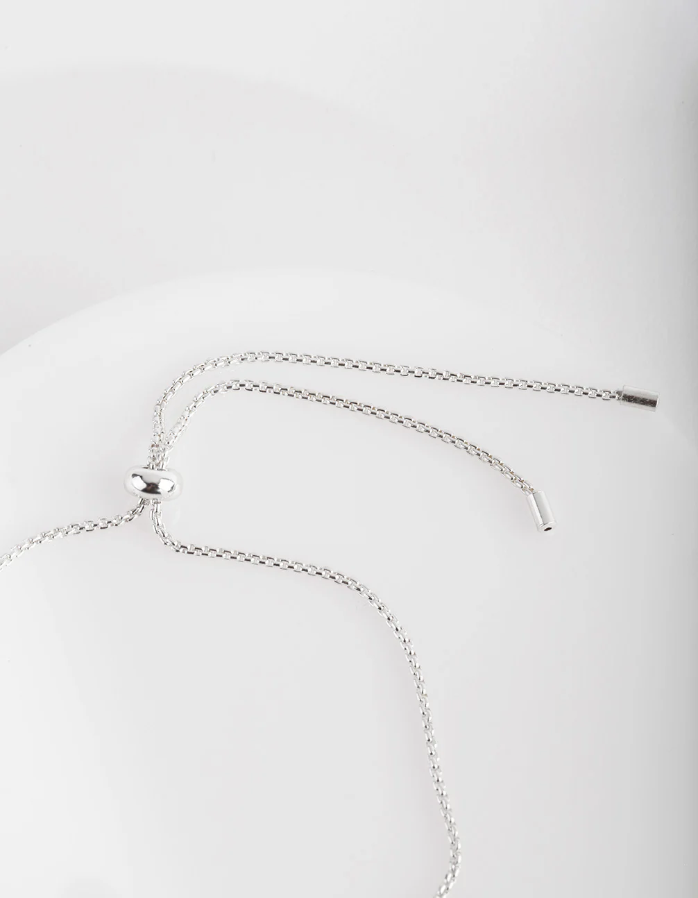 Silver Diamond Simulant Infinity Toggle Bracelet - Image 3