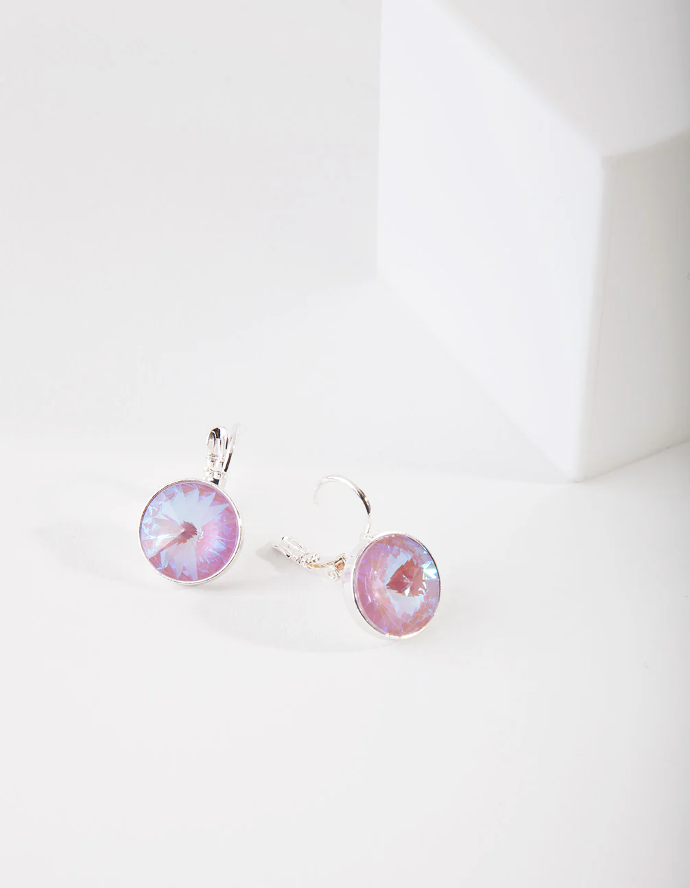 Pink Diamond Simulant Drop Earrings - Image 2