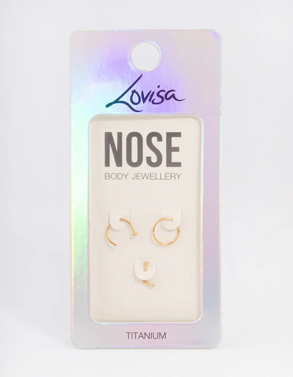 Gold Plated Titanium Basic Nose Ring Pack - Image 3
