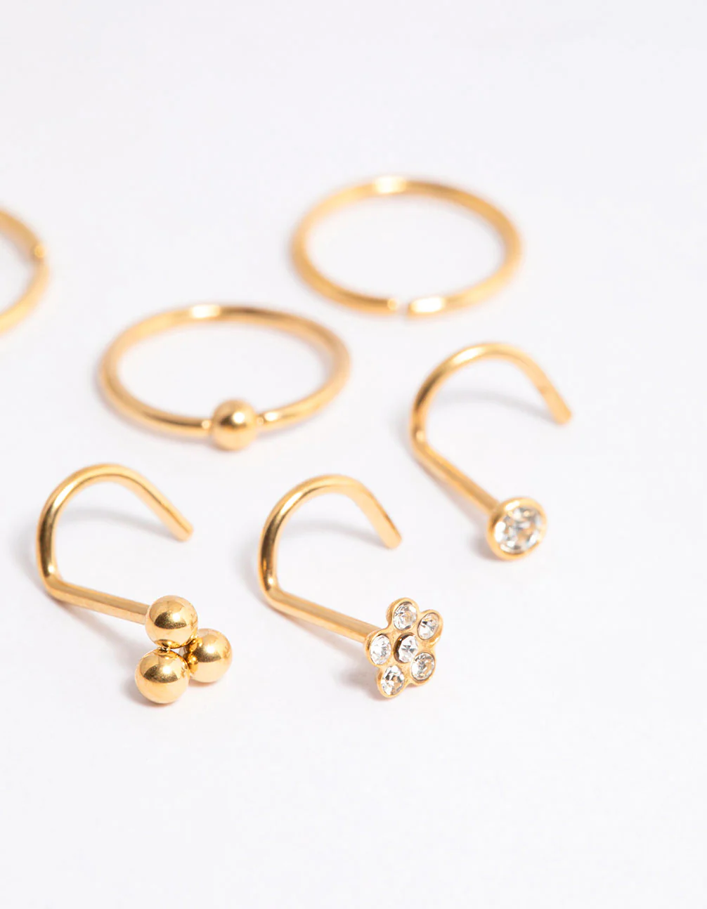 Gold Plated Titanium Ring & Hook Nose 6-Pack - Image 3